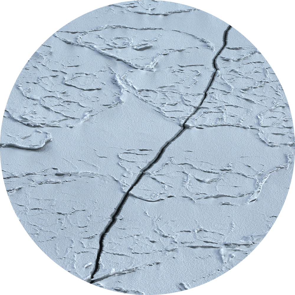 Rawspace artistic image of cracked grey wax